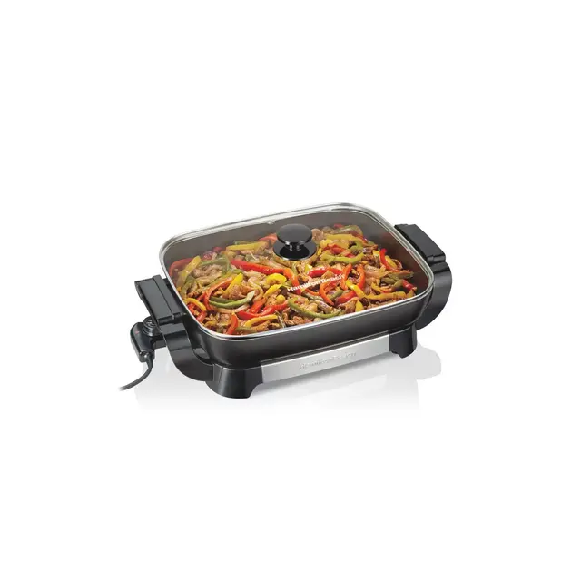 Hamilton Beach 20.5" Durathon Ceramic Reversible Nonstick Electric Skillet Black