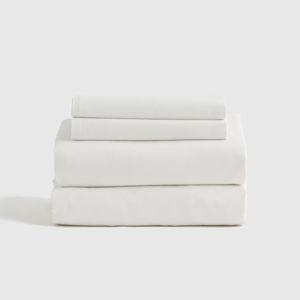 Organic Brushed Cotton Sheet Set - White, Queen