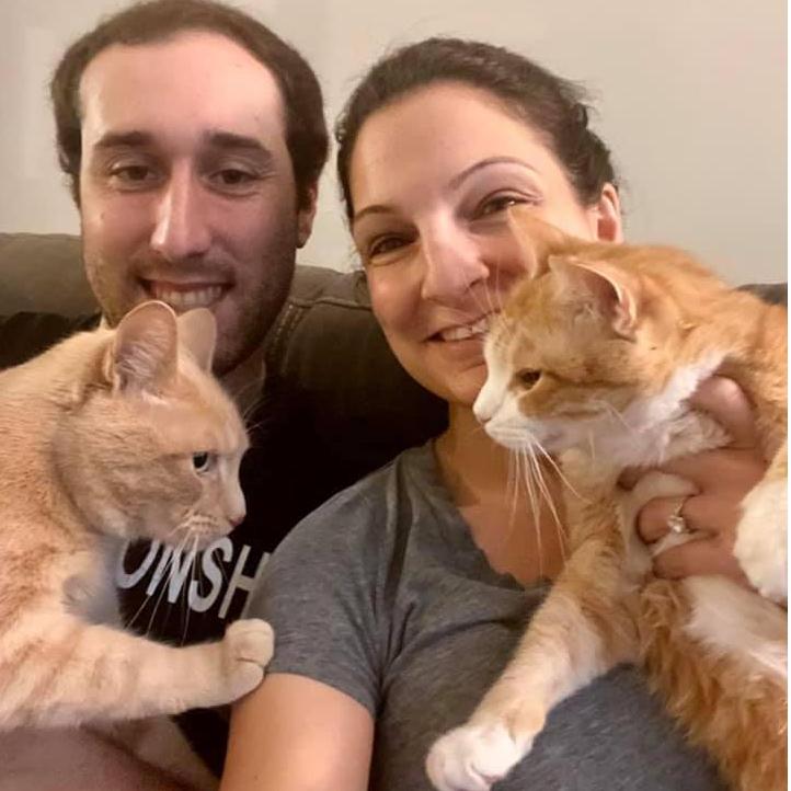 April 2020 - Our first family photo after adopting Charlie