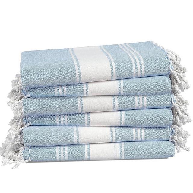 LANE LINEN 100% Cotton Beach Towel with Beach Bag, 6 Piece Beach Towels Oversized, 39'x71', Pool Towel, Oversized Towel, Absorbent Extra Large Beach Towel Quick Dry Sand Towel- Sky Blue