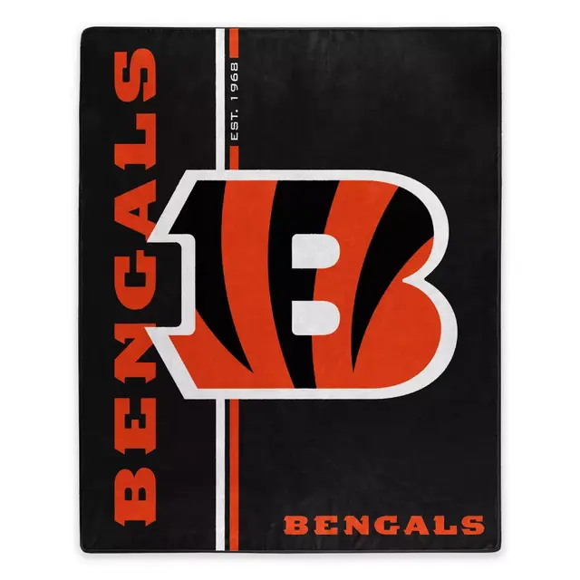 NFL Cincinnati Bengals Royal Plush Raschel Throw
