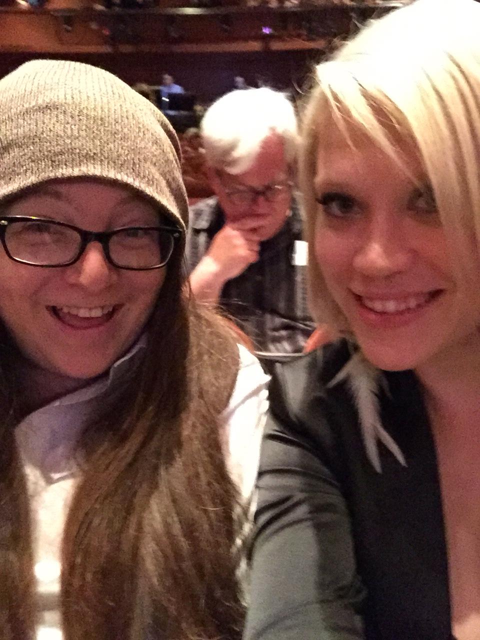The guy behind us is having the BEST time.