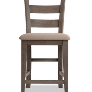 Hudson Beige & Gray Ladder Back Counter Height Stool