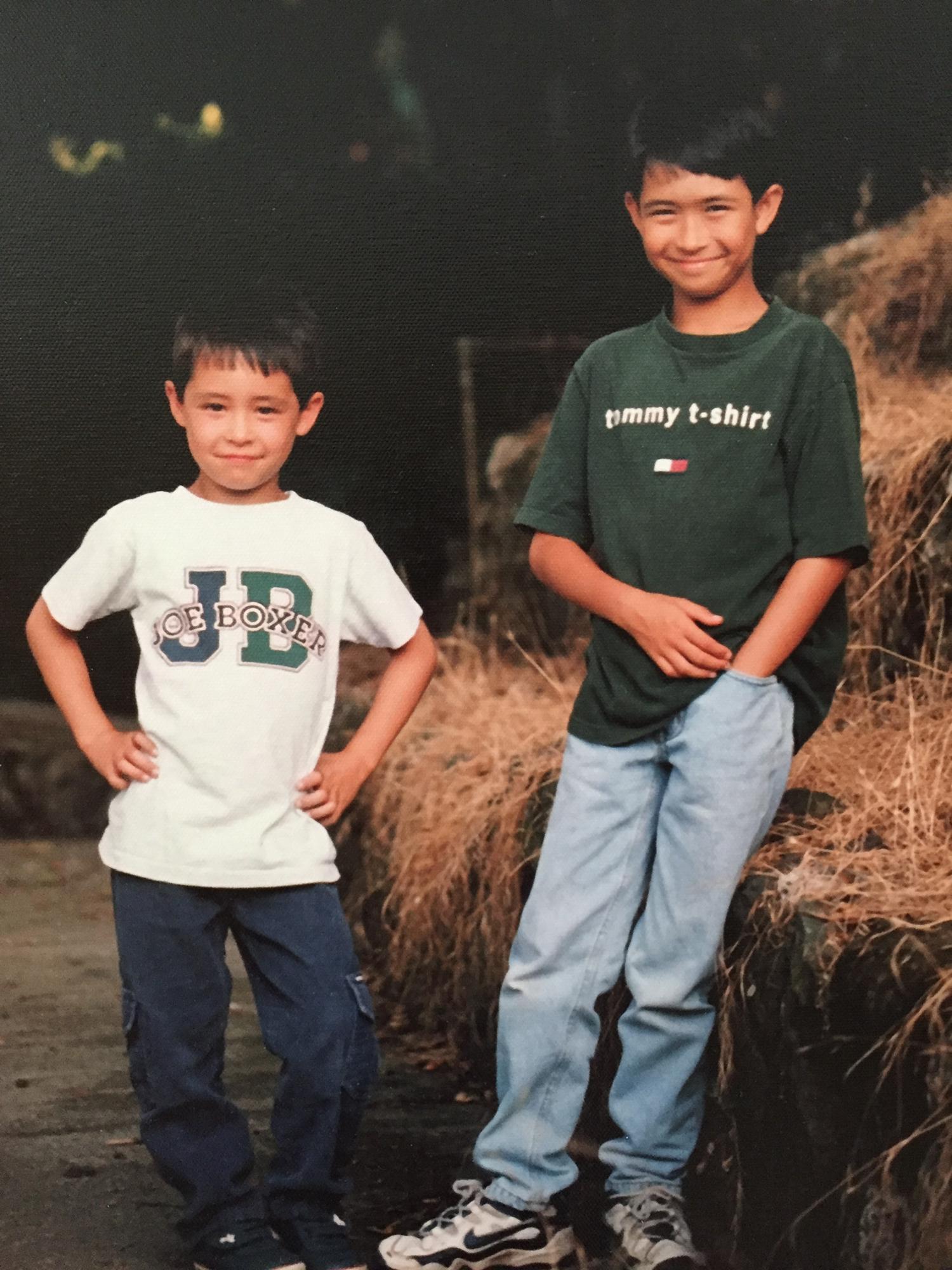 Michael and his older brother Brian.