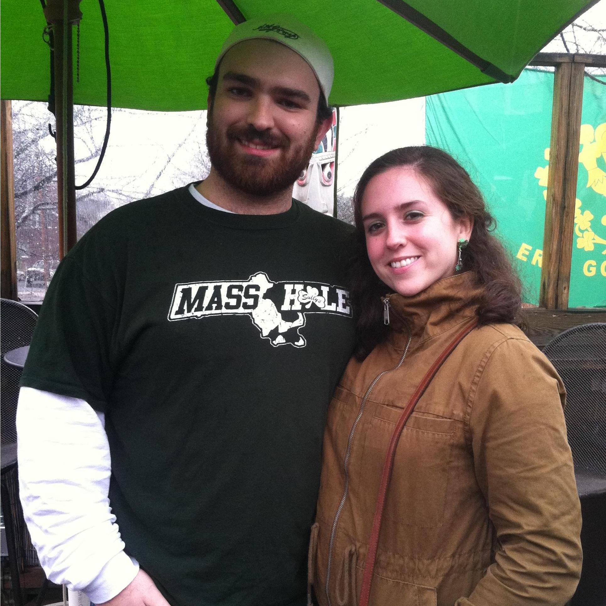 We said 'I love you' on the rainy rooftop of Winslow's on Wilson during a great St. Patrick's Day beer crawl!