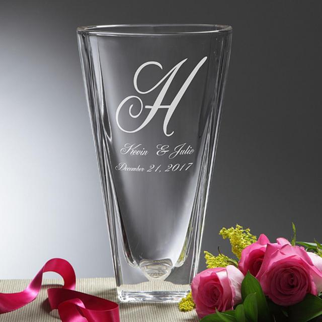 Lasting Impressions Etched Crystal Vase