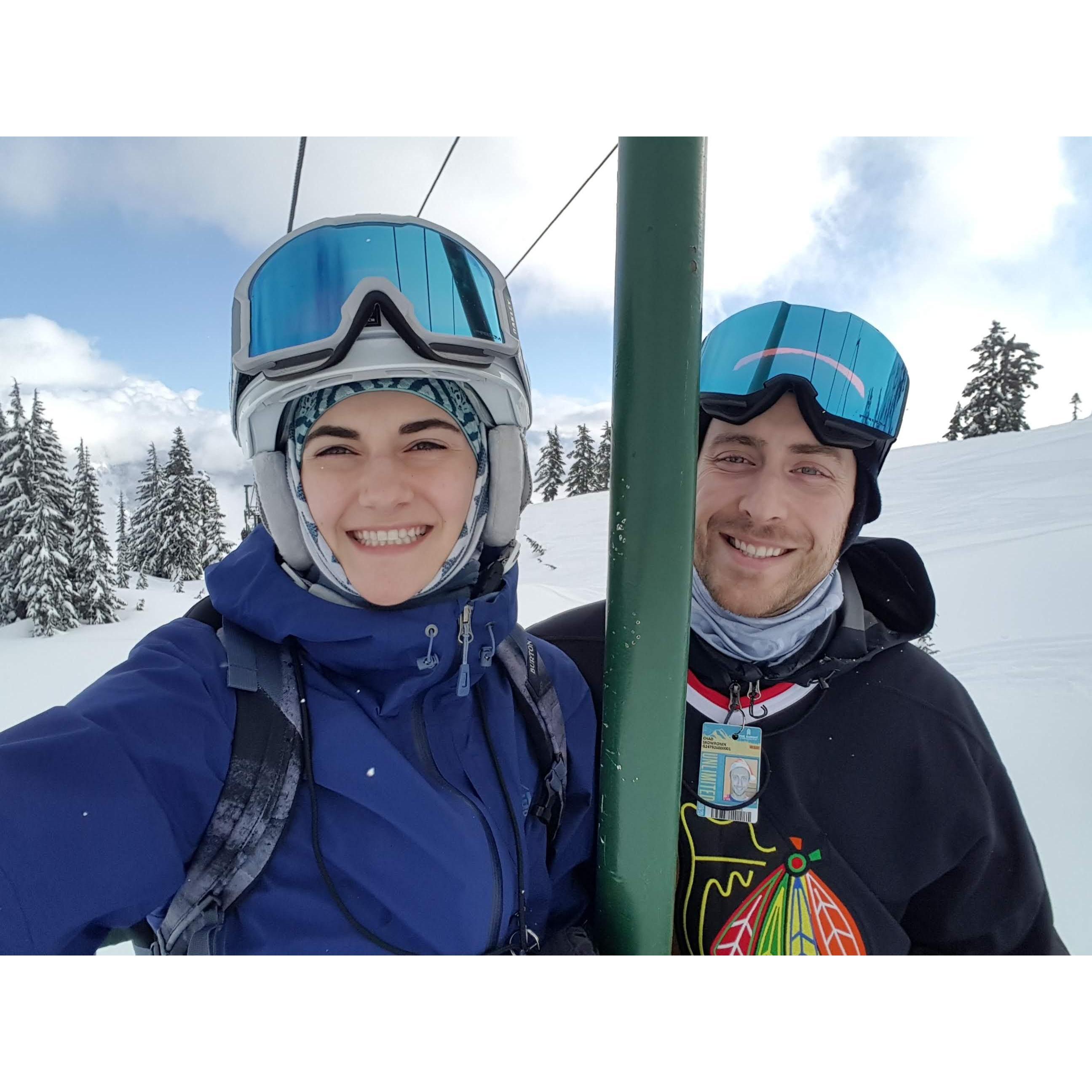Winter season 19-20.. a rare bluebird day. You're looking at unlimited season pass holders!!