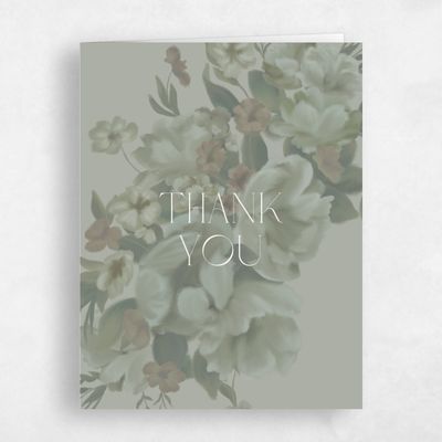 Pale Sage, Green Wedding Thank You - Canopy Portrait