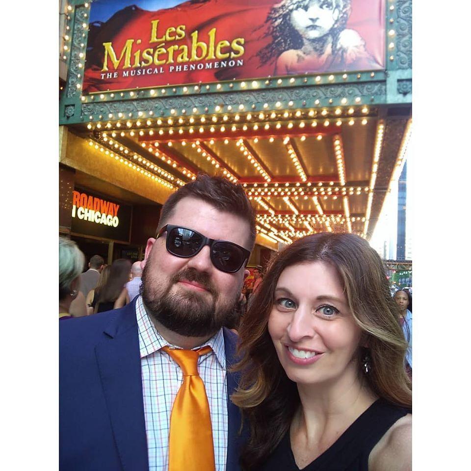 Our first theater date to see Les Misérables in Chicago.