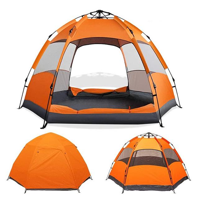 Instant Pop Up Camping Tent Easy Setup Automatic Hydraulic Water Resistant with Rain Fly Portable Lightweight Great for Outdoor Beach Backpacking Hiking