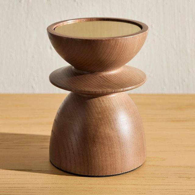 Tira Wood Pillar Holder, Dark Ash, Medium