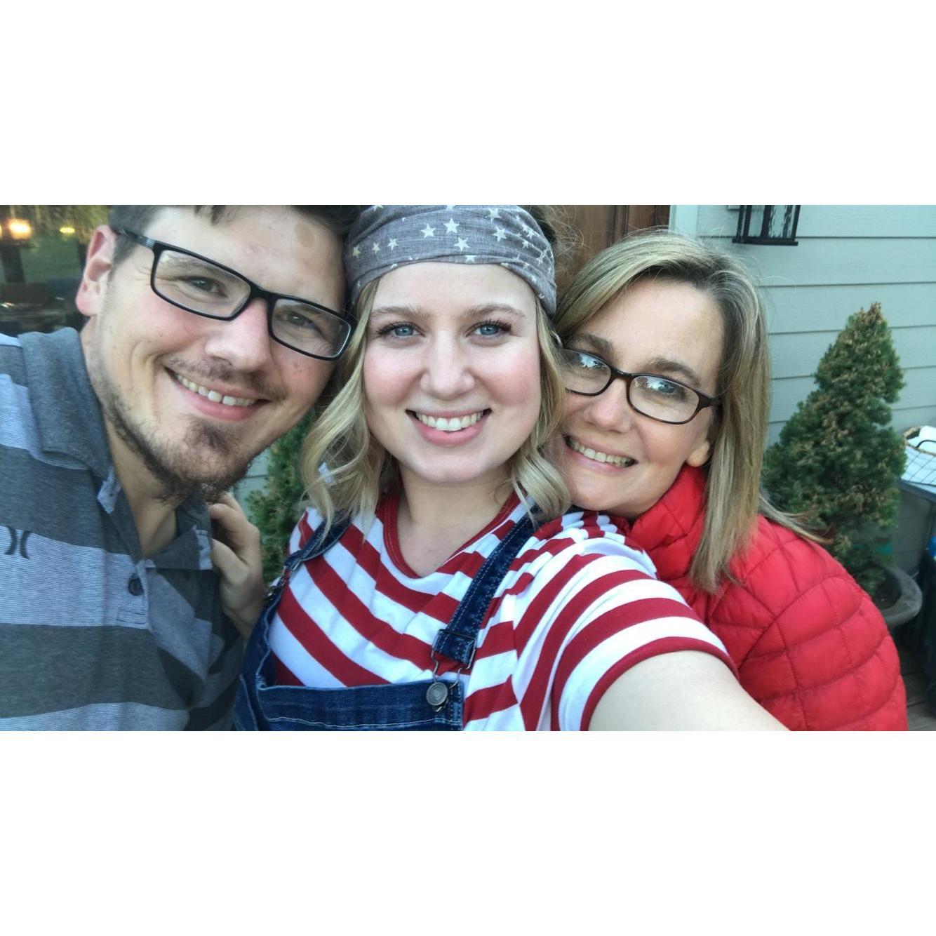 This past 4th of July. A picture with Lizzy's mom.