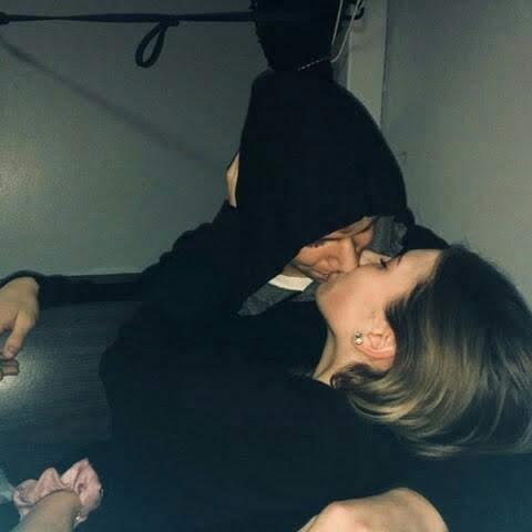 Our second kiss (posed to take immediately following the first)