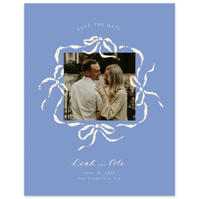 Blue Simple Wedding Digital Save the Date - Quinn Photo