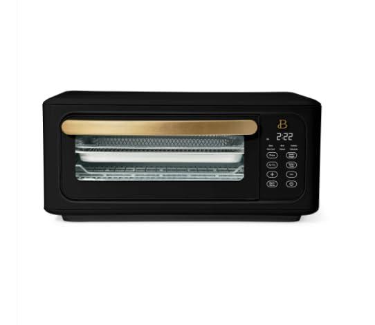Beautiful Infrared Air Fry Toaster Oven, 9-Slice, 1800 W, by Drew Barrymore (Black)