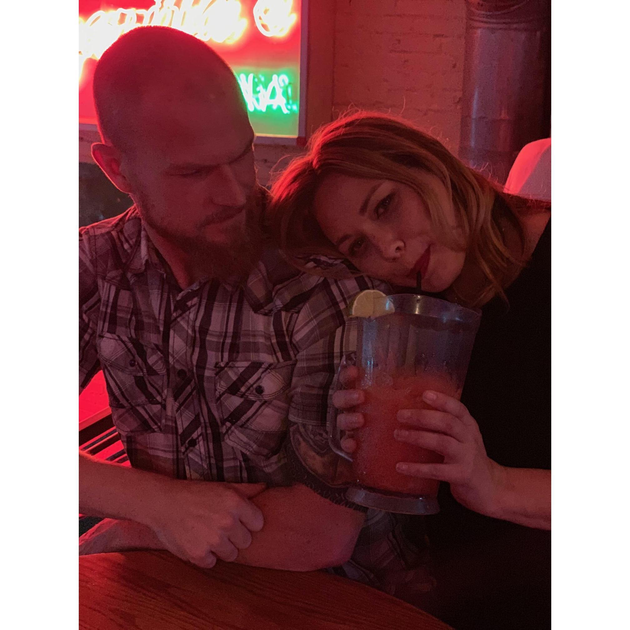 I don't know why it's so funny that I get a whole pitcher when we go to Margarita's to dance and drink with our friends. It's cheaper! May 2019