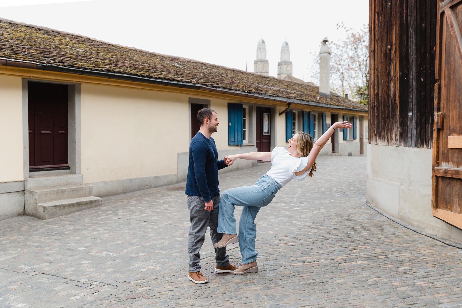 A photo from our engagement shoot in Switzerland!