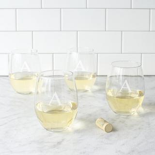Personalized Stemless Wine Glass, Set of 4