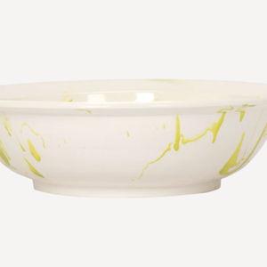 Lime Green Marble Low Bowl