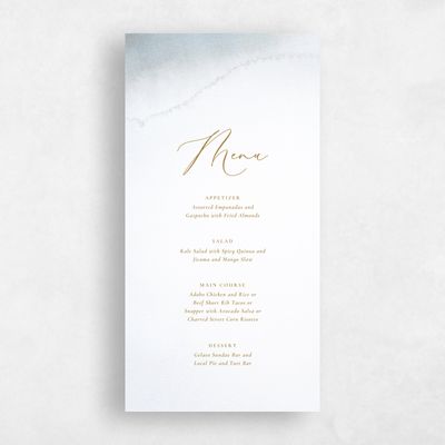 Blue Whisper Wedding Menu - Elting