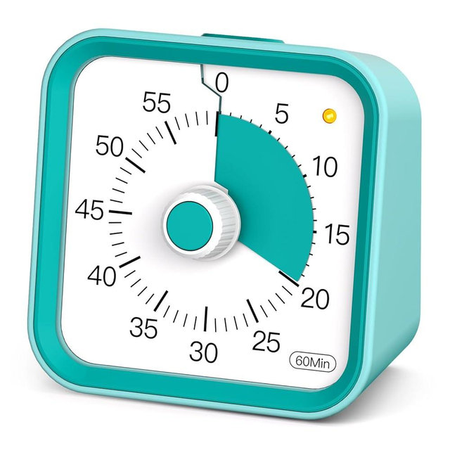 InfPokid Visual Timer for Kids with Pause Function, 60 Minute Countdown Timer for Kids Desk Study, Teaching, Kitchen Cooking, Office Meetings, Time Management for ADHD (Green)