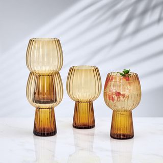 Phoebe Optic Goblet Glass, Set of 4