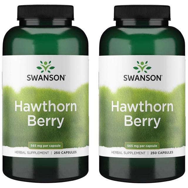 Swanson Hawthorn Berry - Antioxidant, Circulation Support (250 Capsules, 565 mg Each) (2 Pack)