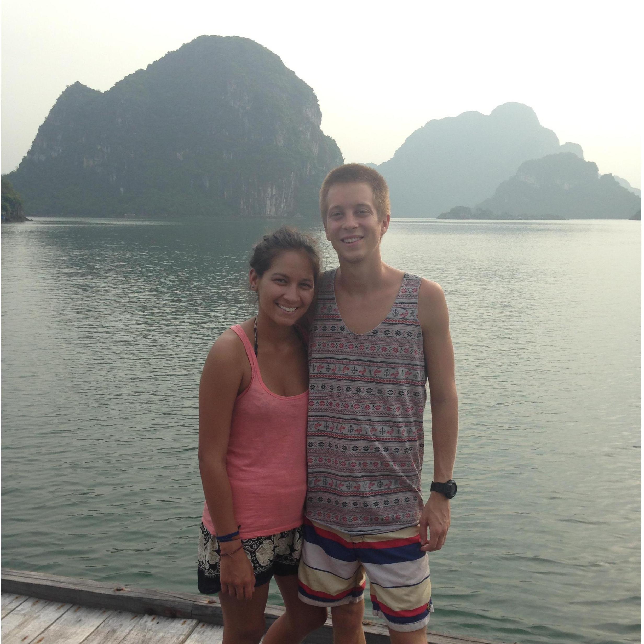 Our very first backpacking trip in 2013 traveling through Southeast Asia and this shot is from Ha Long Bay, Vietnam.