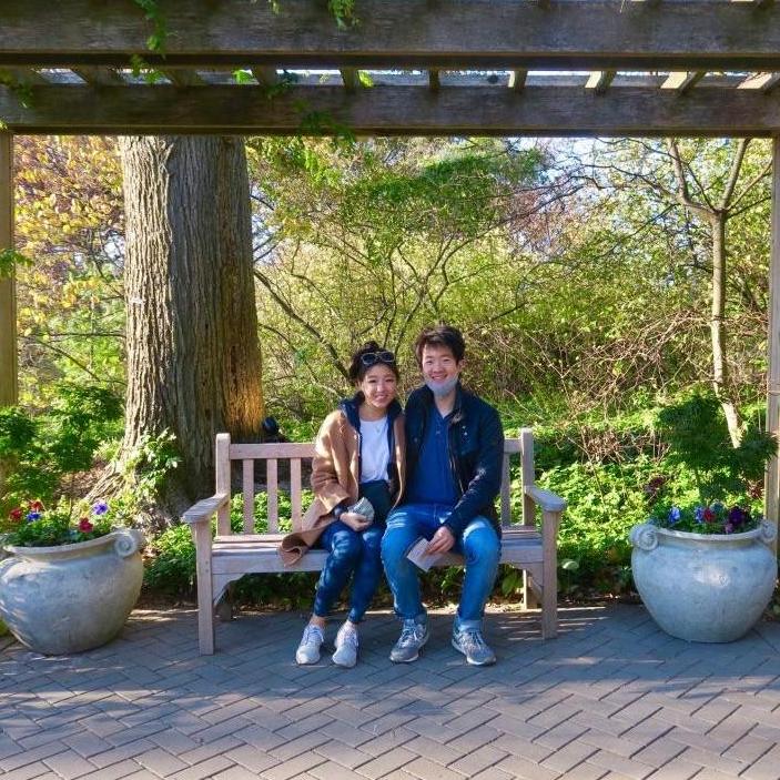 Visiting as many outdoor spaces as possible with Stone's parents.