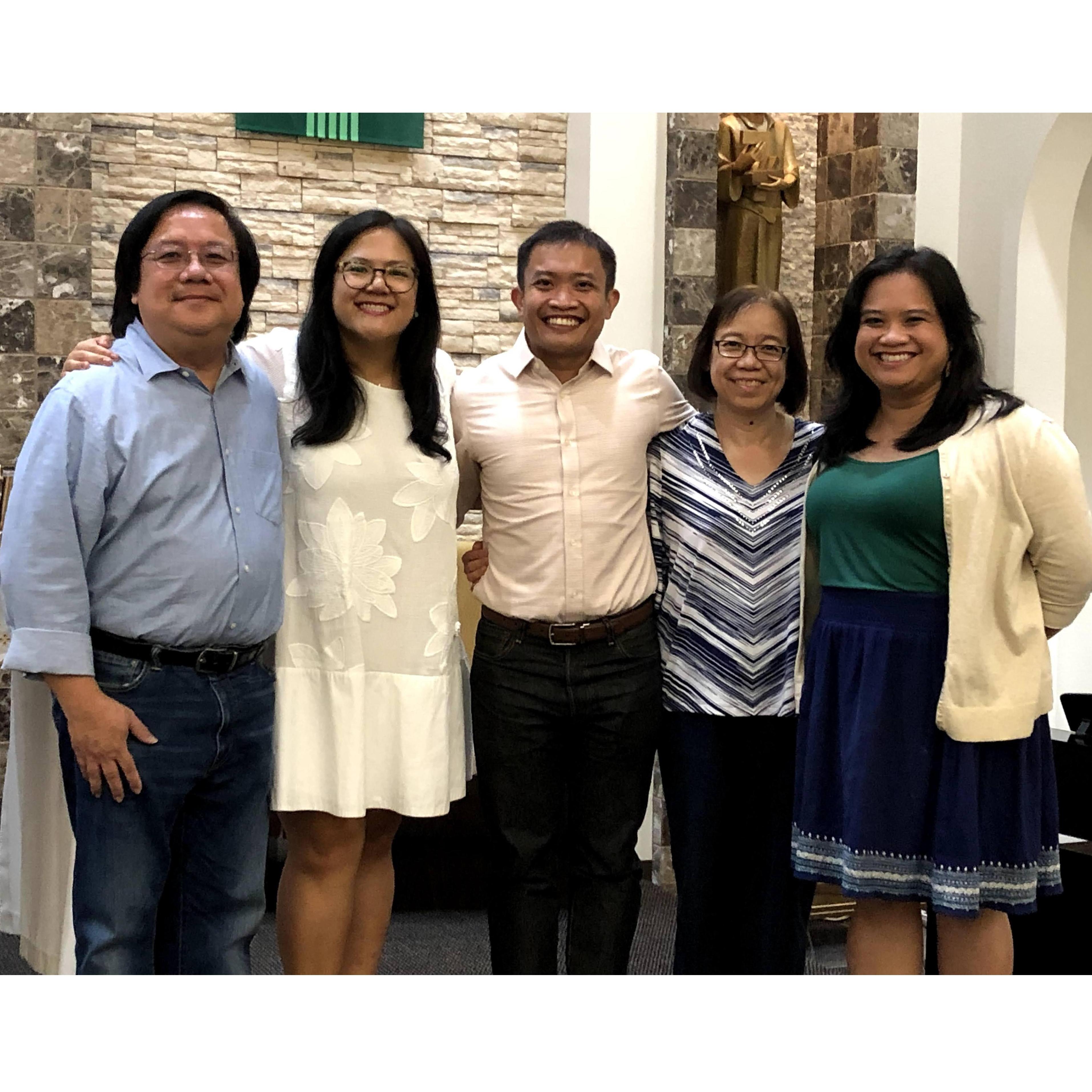 John’s family at the rehearsal