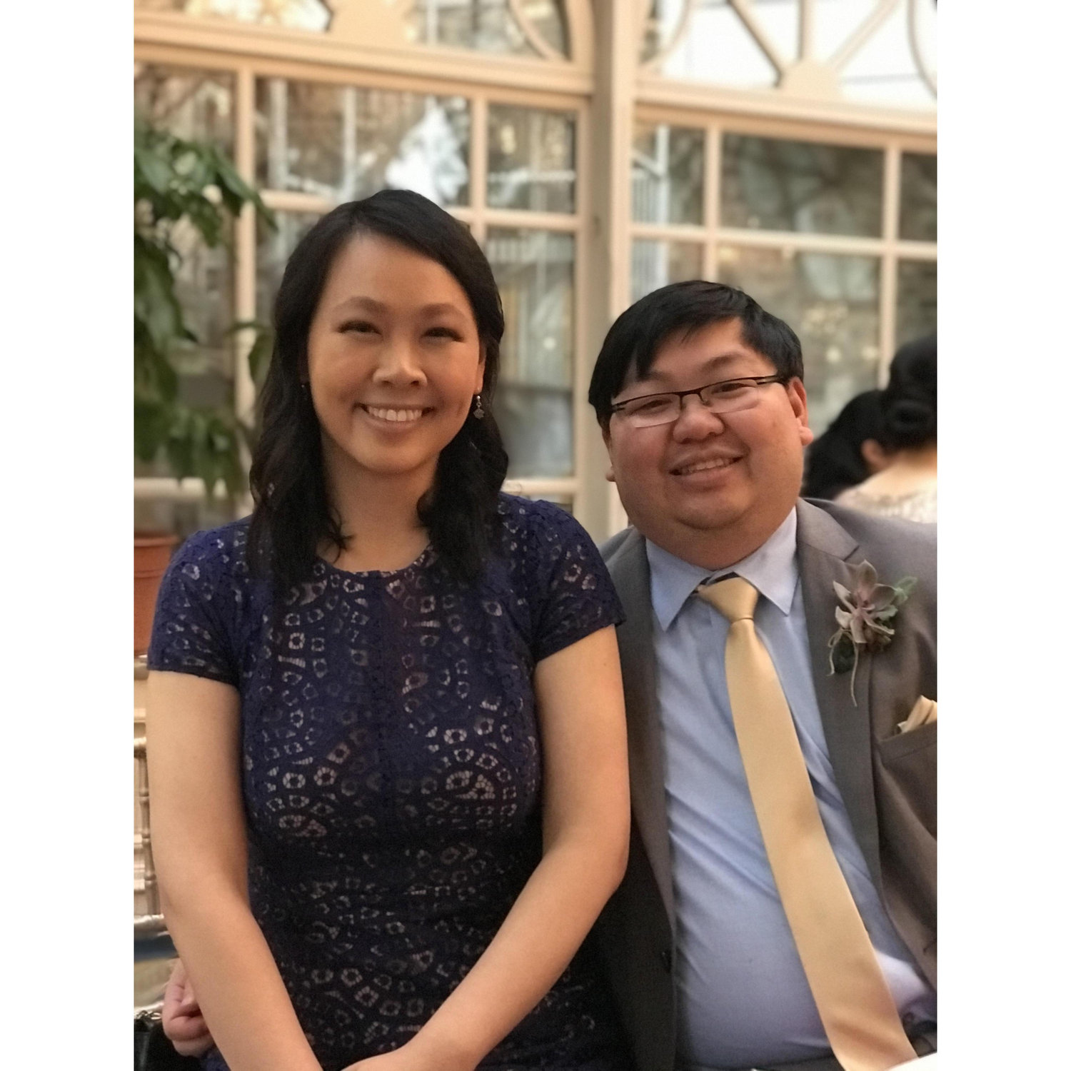All dressed up for Richard and Angela's wedding May 2021
