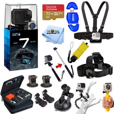 GoPro HERO7 HERO 7 Black Edition All In 1 PRO ACCESSORY KIT W/ 32GB SanDisk + MUCH MORE