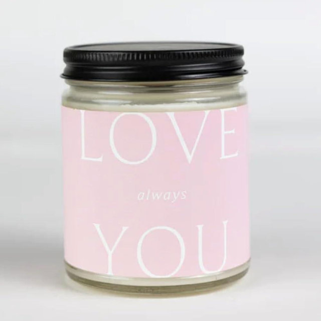 Fontana Candle Company - Love You Always | Celebration Collection | Lightly Scented Candle 9 oz | Made from Beeswax and Coconut Oil | Pure Essential Oil | Wood Wick | Non Toxic Clean Burn, FCC83744