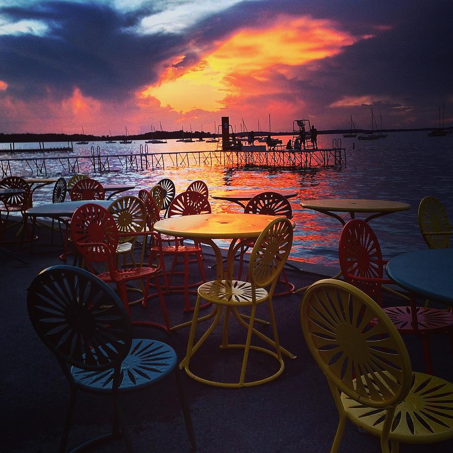the union terrace by lake mendota