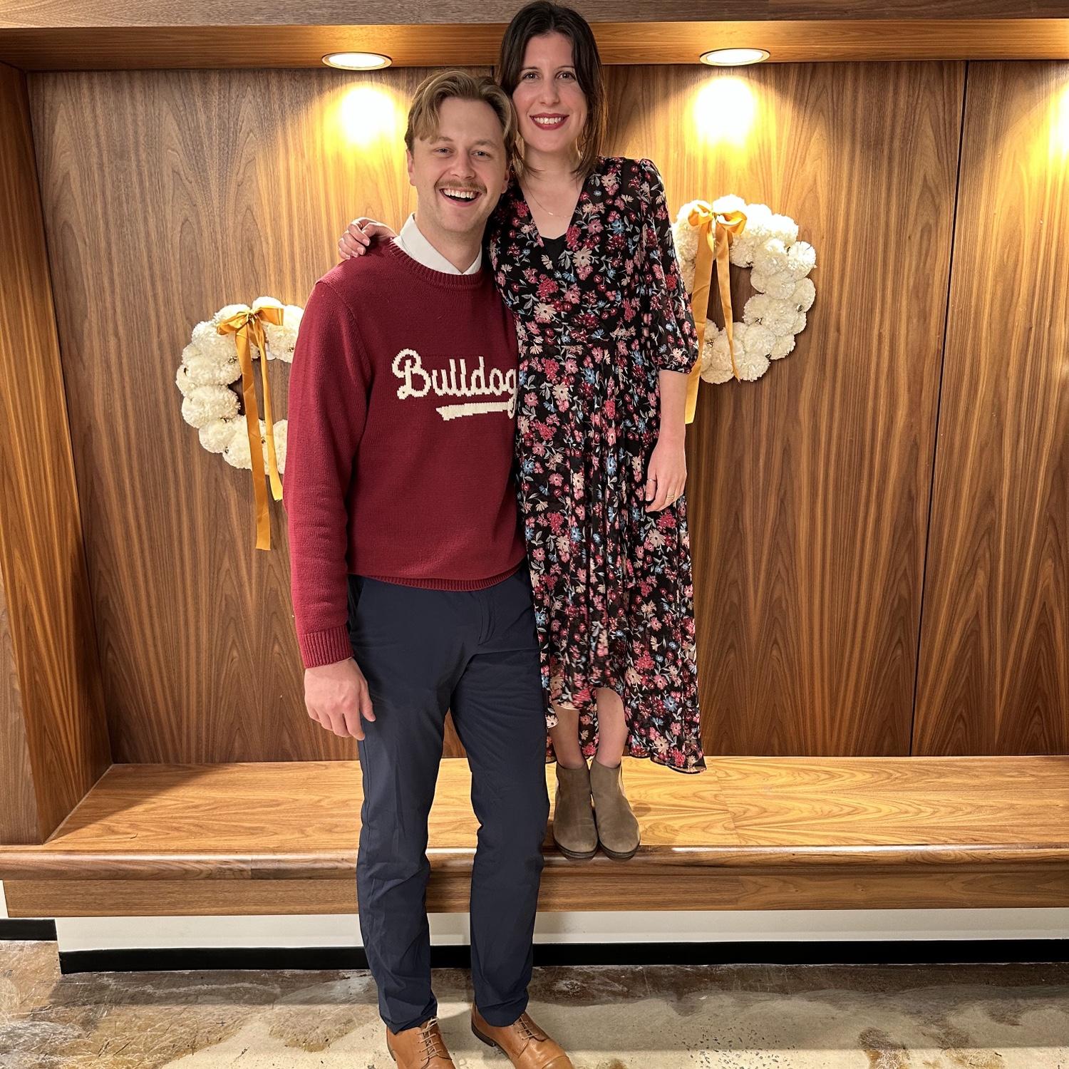 For height difference reference.