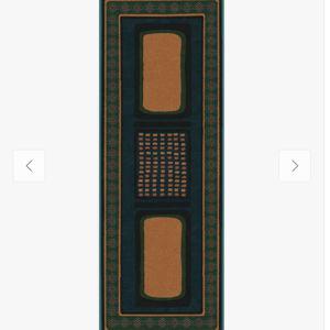 Nerissa Teal & Gold Rug by Architectural Digest | All-In-One Rug | 2.5'x7' | Ruggable