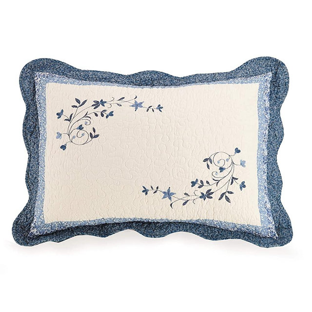 Modern Heirloom Collection Charlotte, Standard Sham, Blue