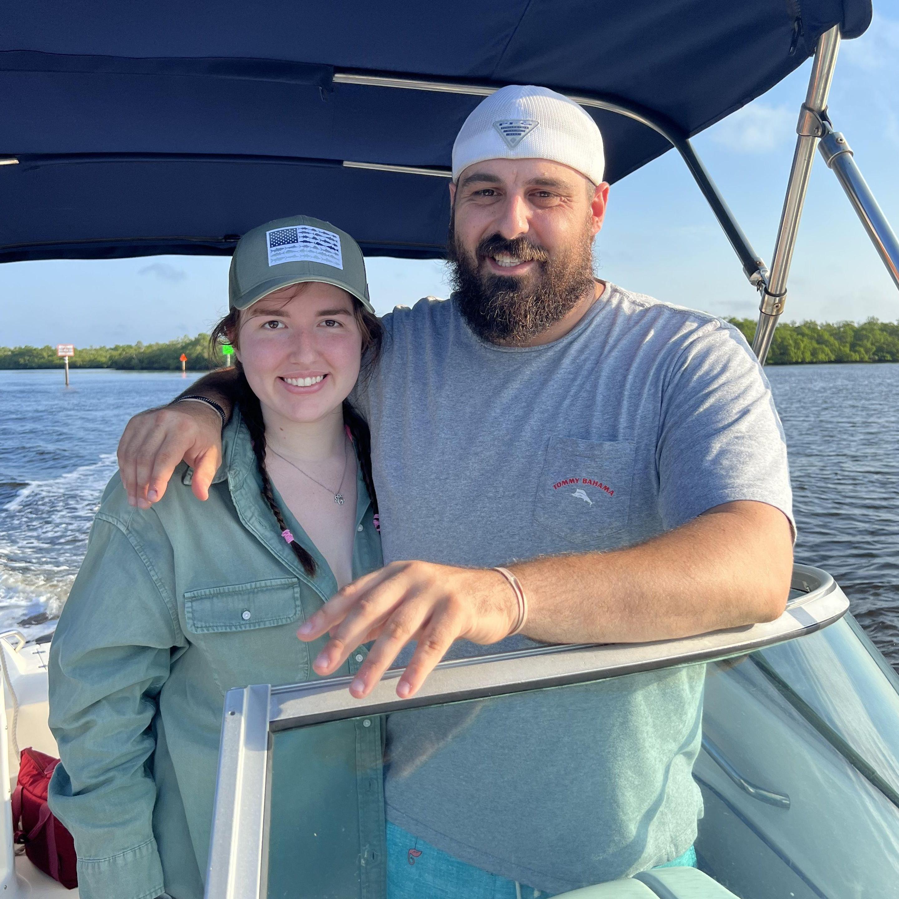First time out on the boat together!