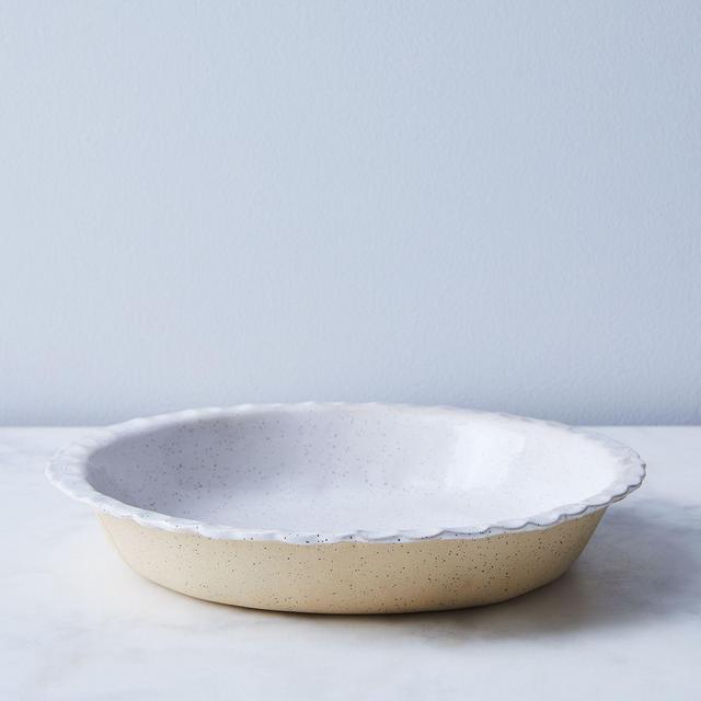 Speckled Ceramic Milk Pie Plate