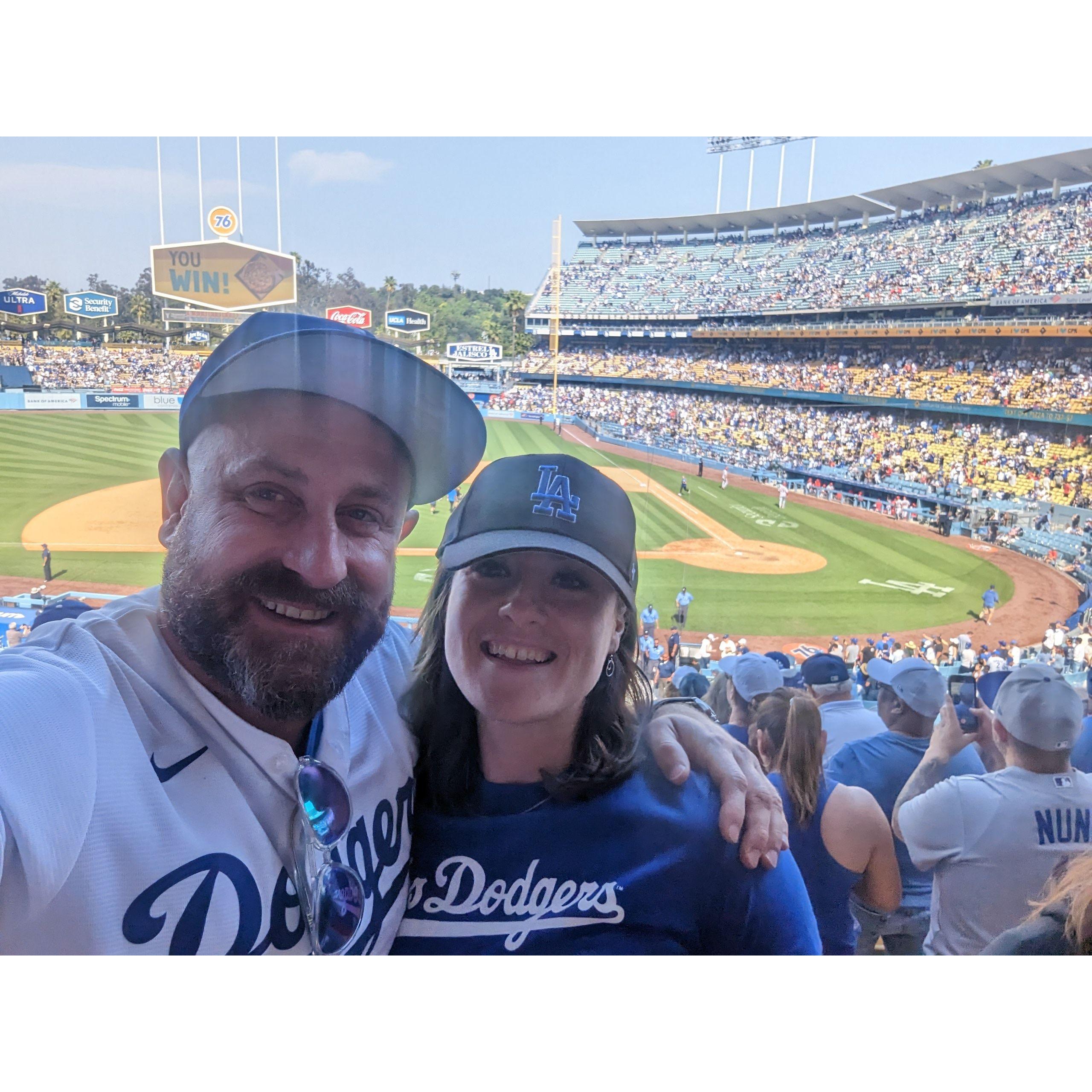 Cheered on the Dodgers