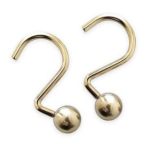 Ball Shower Curtain Hooks in Gold (Set of 12)