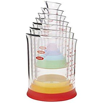 OXO Good Grips 7-Piece Nesting Measuring Beaker Set, Multicolored