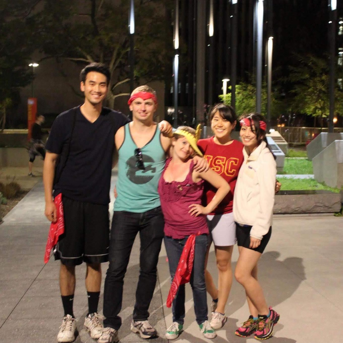 the first day we met in downtown LA during a game of capture the flag.