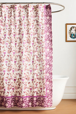 Zhana Cotton Printed Shower Curtain