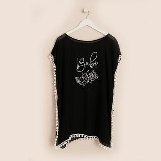 Floral Silhouette Babe Swim Cover