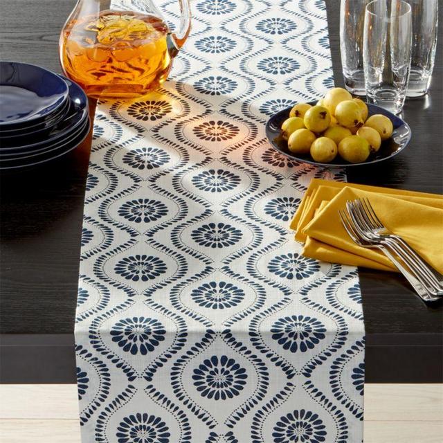 Kiran Indigo Medallion Table Runner 90"