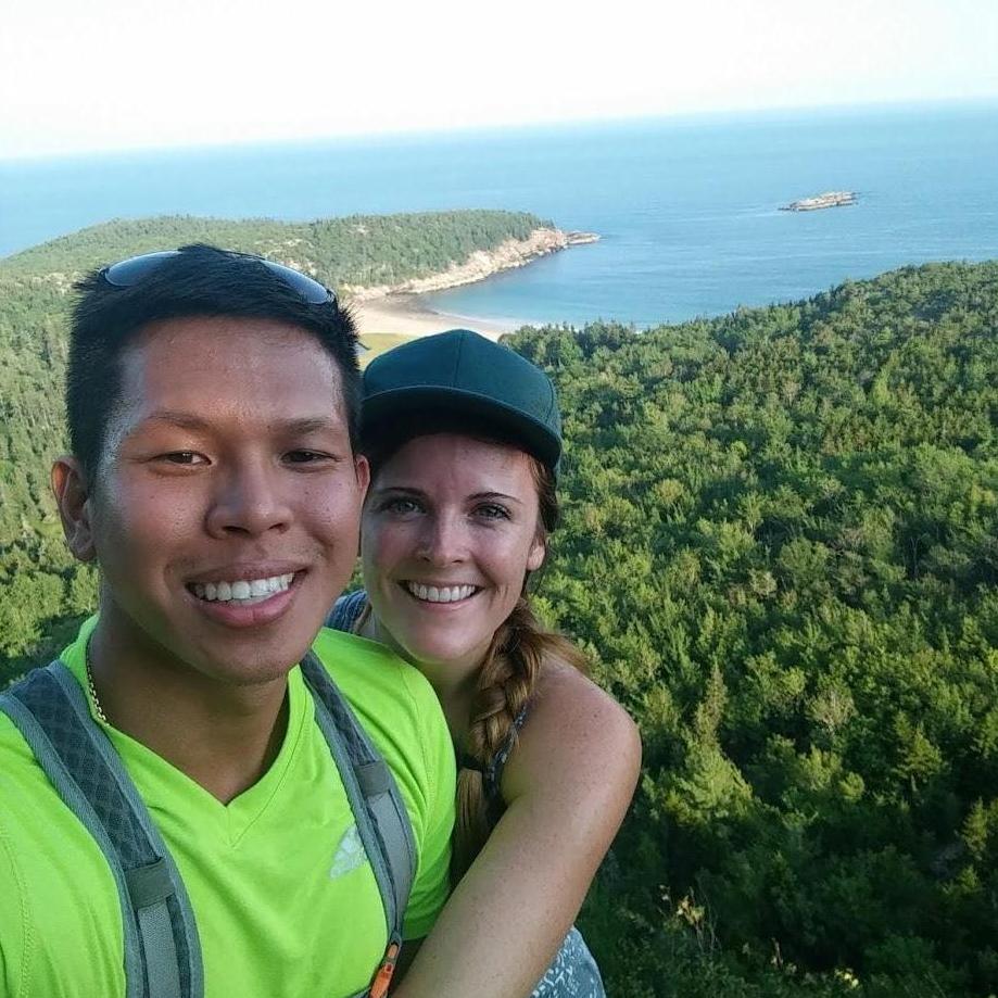 On the beehive trail at Acadia National Park, Maine.