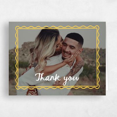 Yellow Wedding Thank You - Nyssa Frame