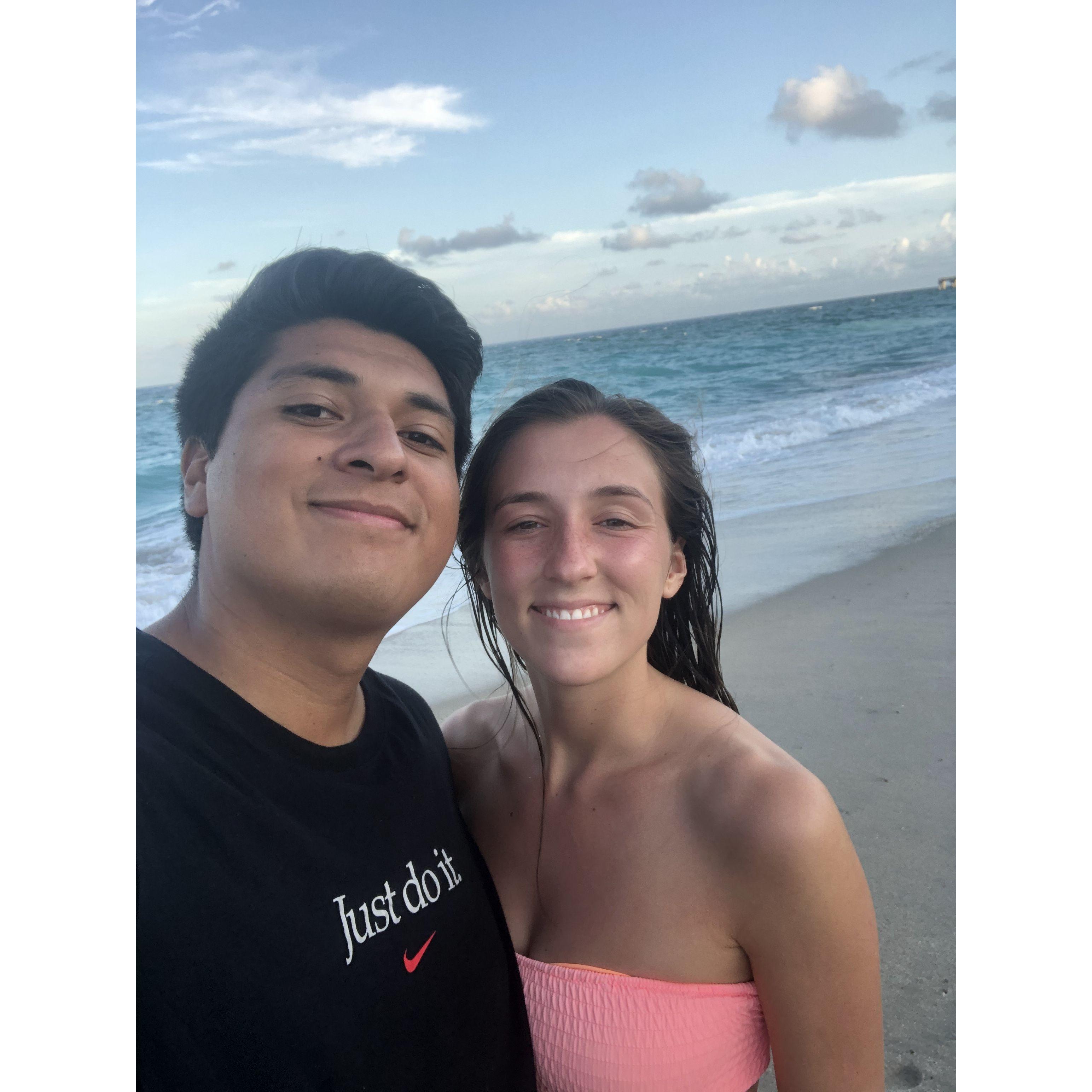 After they graduated, Juan and Kate lived apart at each other's homes while figuring out the next steps in their careers. They met up once a month in different places throughout the country.