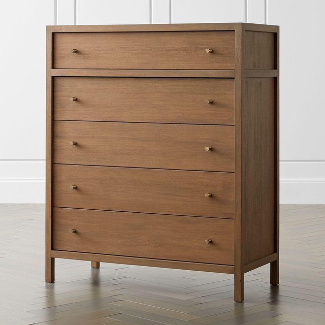 Keane Driftwood 5-Drawer Solid Wood Chest